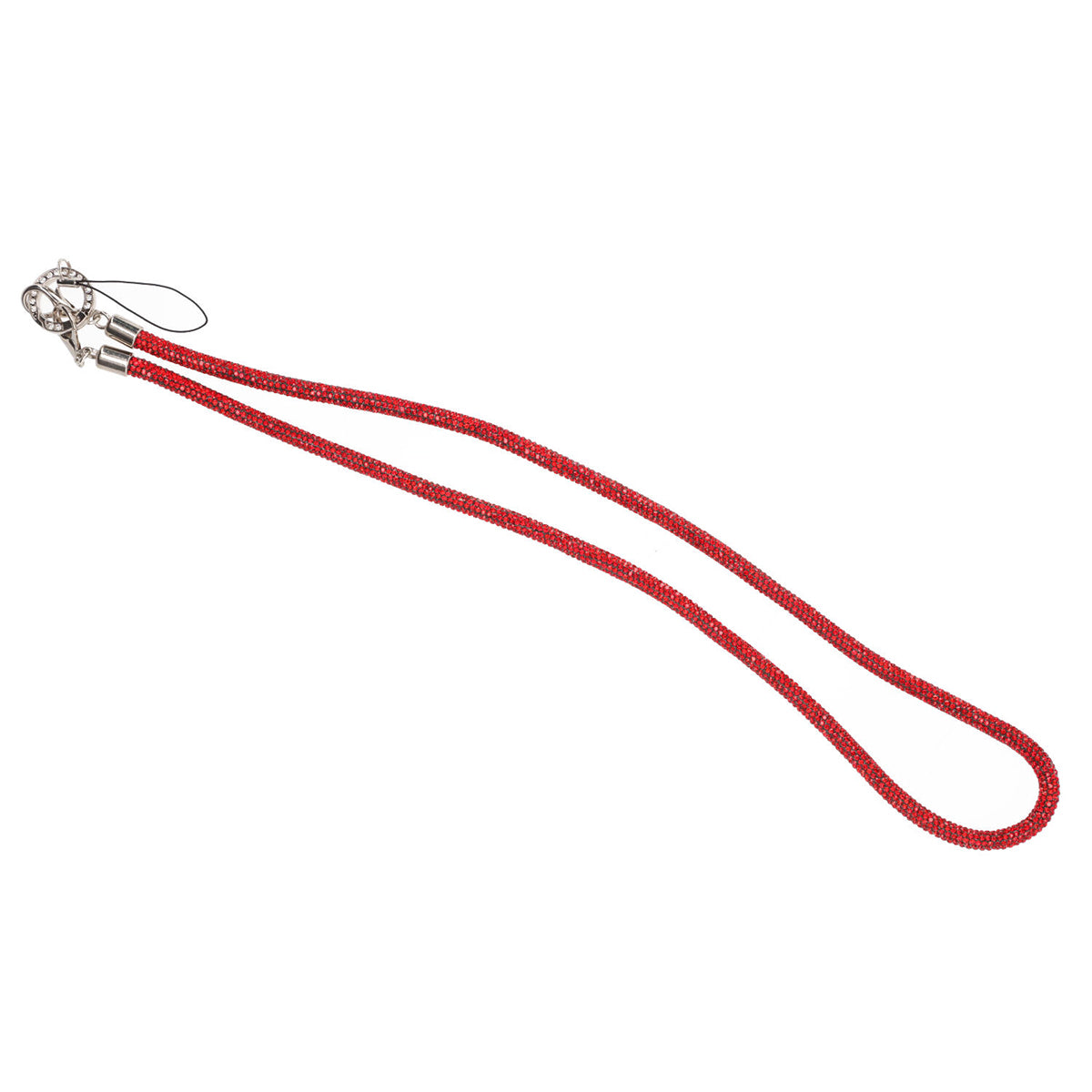 Mobilband Halsband 80cm - Röd glitter