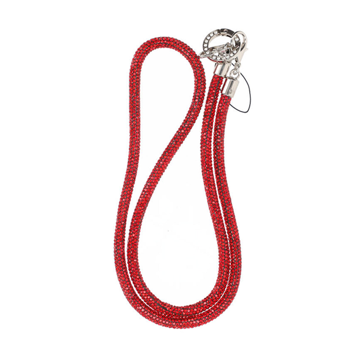 Mobilband Halsband 80cm - Röd glitter