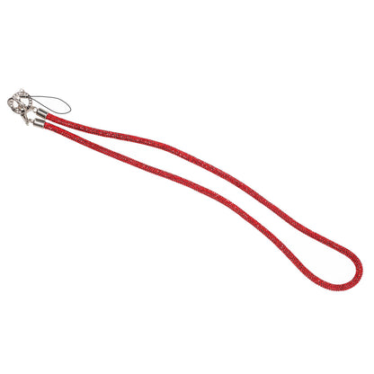 Mobilband Halsband 80cm - Röd glitter